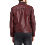 Harrison Leather Jacket // Bordeaux (S)