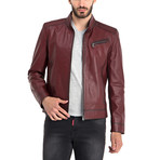 Johncen Leather Jacket // Bordeaux (S)