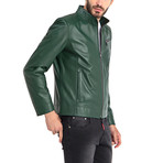 Johncen Leather Jacket // Green (S)