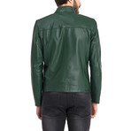 Johncen Leather Jacket // Green (2XL)