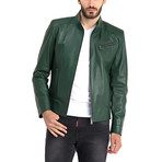 Johncen Leather Jacket // Green (3XL)