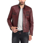 Harrison Leather Jacket // Bordeaux (M)