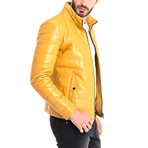 Harold Leather Jacket // Yellow (XL)