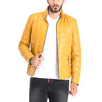 Harold Leather Jacket // Yellow (2XL)
