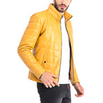 Harold Leather Jacket // Yellow (M)