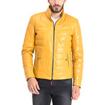 Harold Leather Jacket // Yellow (M)