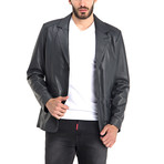 Elijah Leather Jacket // Gray (XL)