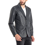 Elijah Leather Jacket // Gray (XL)