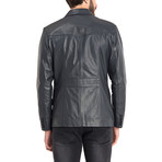 Elijah Leather Jacket // Gray (3XL)