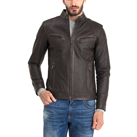 Zeil Leather Jacket // Brown (2XL)