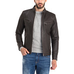 Zeil Leather Jacket // Brown (XL)