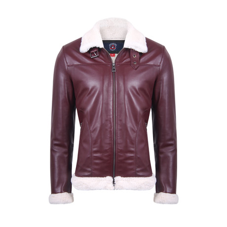 Martinez Leather Jacket // Bordeaux (S)