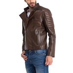 Stan Leather Jacket // Chestnut (2XL)