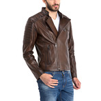 Stan Leather Jacket // Chestnut (2XL)