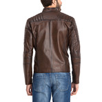 Stan Leather Jacket // Chestnut (3XL)
