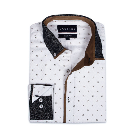 Family Crest Button-Up // White (S)