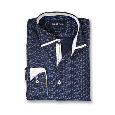 Crescent Night Button-Up // Navy (S)