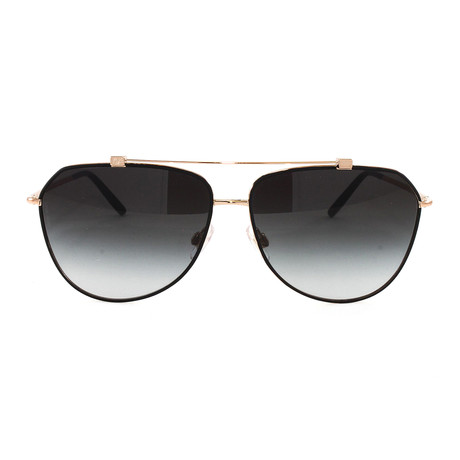 Women's DG2190 Sunglasses // Matte Black + Pink Gold