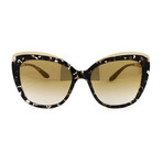 Women's DG4332 Sunglasses // Cube Black Gold