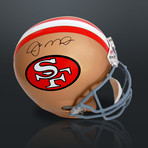 Joe Montana Full Size Helmet // Custom Museum Display (Signed Helmet Only)