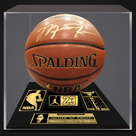 Michael Jordan // Signed Basketball // Custom Museum Display (Signed Basketball Only)
