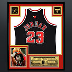 Michael Jordan // Signed Chicago Bulls Black Jersey // Museum Frame (Signed Jersey Only)