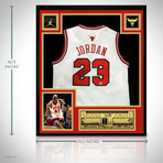 Michael Jordan // Signed Chicago Bulls White Jersey // Museum Frame (Signed Jersey Only)