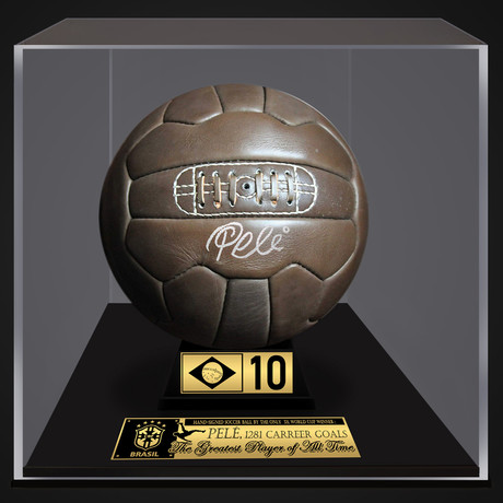 Pelé // Signed Vintage Soccer Ball // Custom Museum Display (Signed Soccer Ball Only)