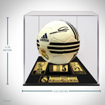 Zinedine Zidane // Signed Soccer Ball // Custom Museum Display (Signed Soccer Ball Only)