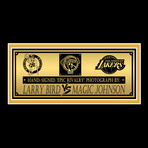 Larry Bird vs Magic Johnson // Signed Photo // Custom Frame