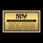 Mantle, DiMaggio & Mays // Signed Photo // Custom Frame