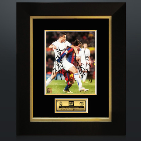 Messi vs Ronaldo // Signed Photo // Custom Frame