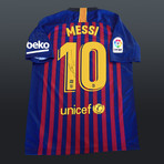 Lionel Messi // Signed Barcelona Home Jersey // Museum Frame (Signed Jersey Only)