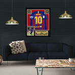 Lionel Messi // Signed Barcelona Home Jersey // Museum Frame (Signed Jersey Only)