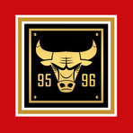 Chicago Bulls // Michael Jordan + Team Signed Chicago Bulls White Jersey // Museum Frame (Signed Jersey Only)