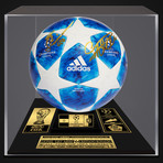 Cristiano Ronaldo Vs Lionel Messi // Dually Signed Soccer Ball // Custom Museum Display (Signed Soccer Ball Only)