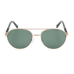 Men's EZ0013 Polarized Sunglasses // Shiny Rose Gold + Green