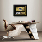 LA Rams // Jared Goff + Aaron Donald + Todd Gurley signed Commemorative Plaque // Custom Frame (Signed Plaque Only)