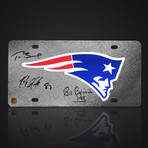 New England Patriots // Tom Brady + Rob Gronkowski + Bill Belichick signed Commemorative Plaque // Custom Frame (Signed Plaque Only)