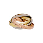 Vintage Cartier 18k Yellow Gold + 18k White Gold + 18k Rose Gold Trinity Ring (Ring Size: 5.25)