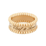 Vintage Van Cleef & Arpels 18k Yellow Gold Perlee Ring // Ring Size: 5.75