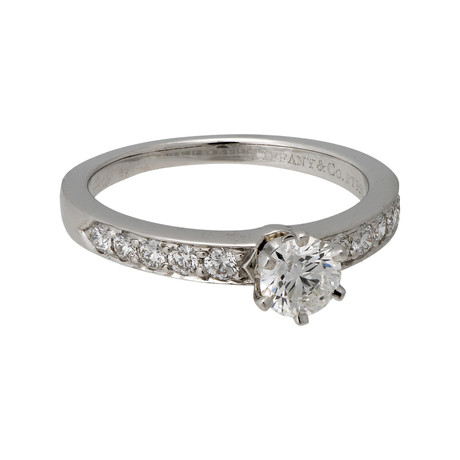 Vintage Tiffany & Co. Platinum Diamond Ring // Ring Size: 3.75