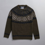 Raggi Jacquard Sweater // Dark Olive (S)