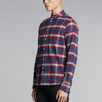 Vallegrande Check Flannel Shirt // Crimson (S)