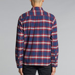 Vallegrande Check Flannel Shirt // Crimson (S)