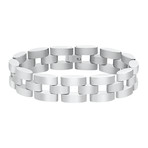 Polished Open Square Link Design Bracelet