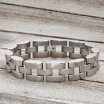 Polished Open Square Link Design Bracelet