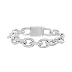 Diamond Cut Rolo Chain Bracelet // Silver