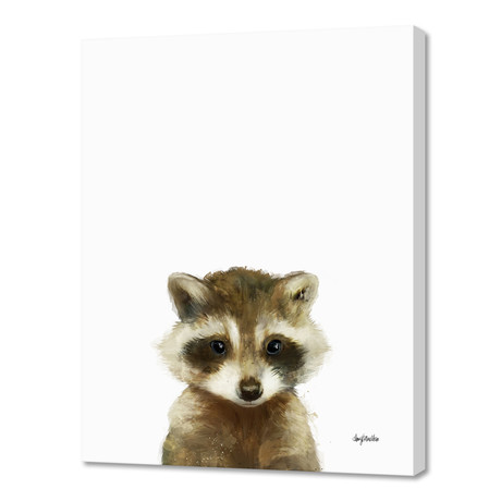 Little Raccoon by Amy Hamilton // Canvas (16"W x 20"H x 1.5"D)