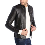 Trenton Leather Jacket // Brown (XS)